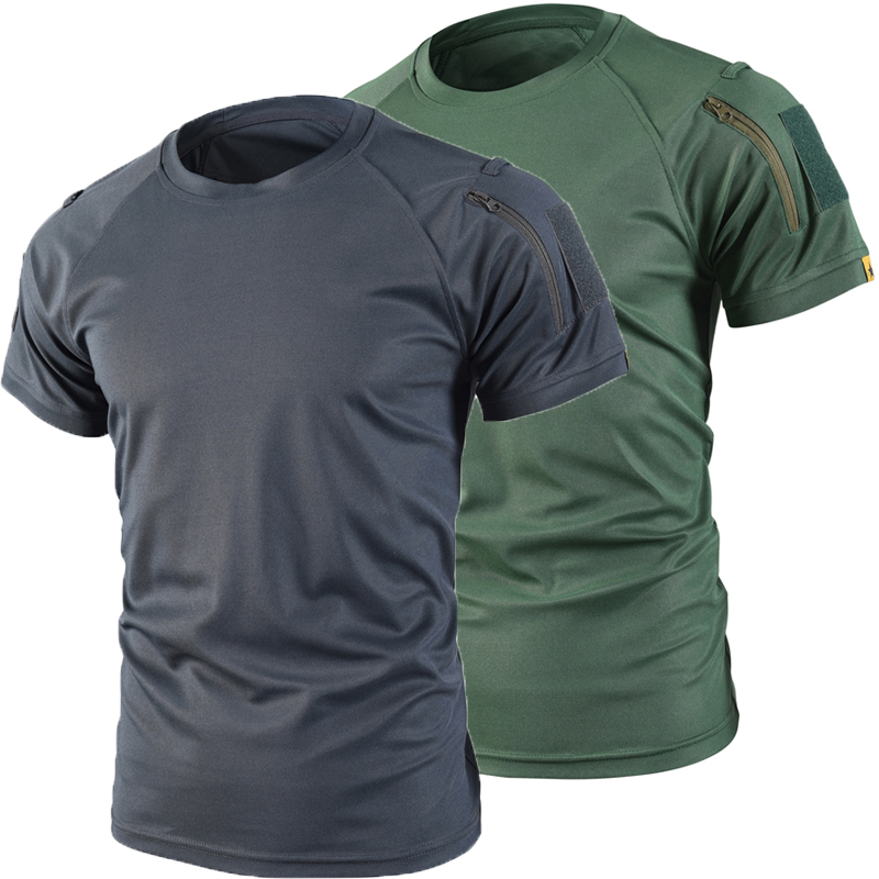 Tactical Military Shirt Cargo - メンズミリタリーサマースポーツTシャツ速乾戦術Tシャツキャンプハイキングトレッキング通気性プルオーバークライミングカジュアルカーゴ