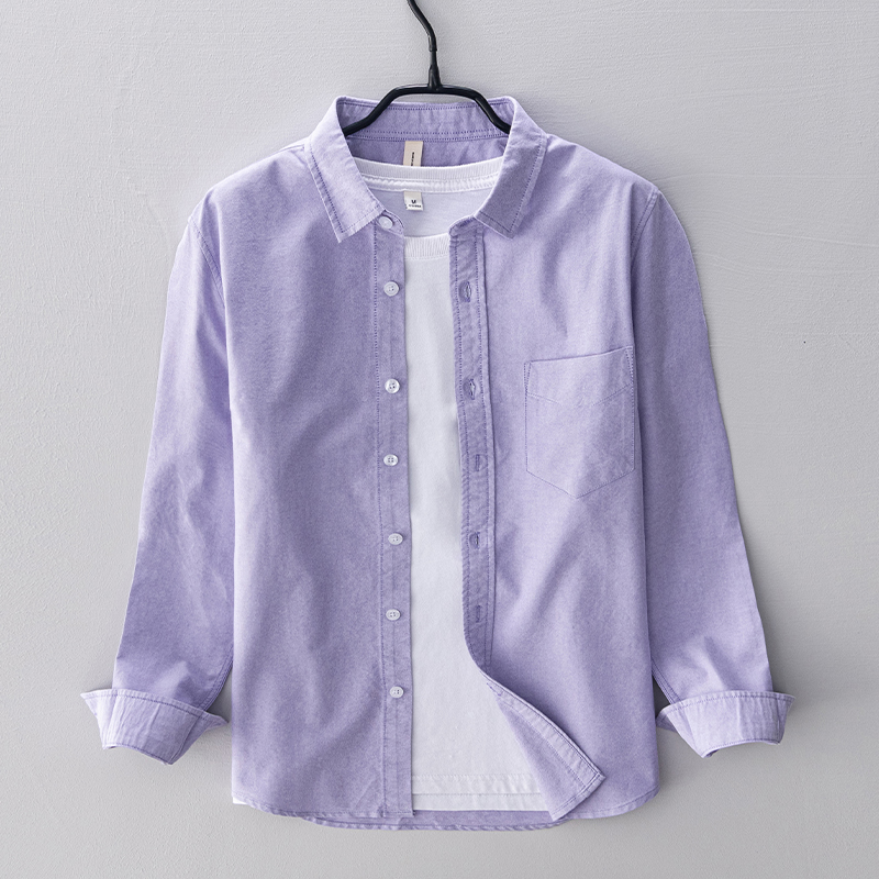 Oxford Cotton Casual Shirt Business - メンズ長袖コットンシャツ,新スタイル,快適でシンプルなカジュアルウェア