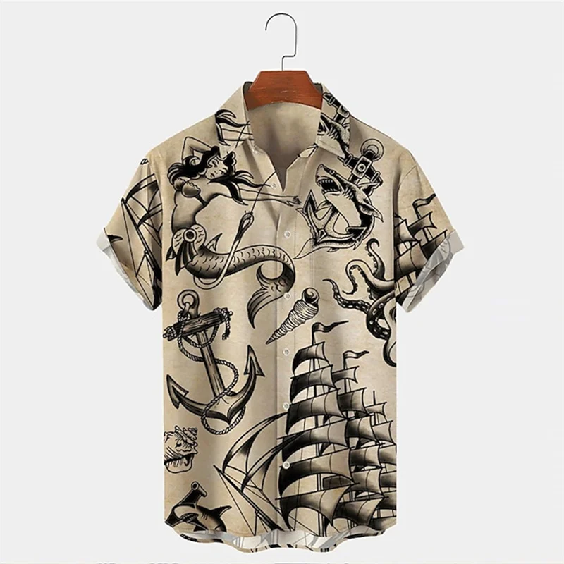 メンズサマーラペル半袖ハワイアンシャツカジュアルストリートト - Vintage Hawaiian Floral Shirt のレビューと価格