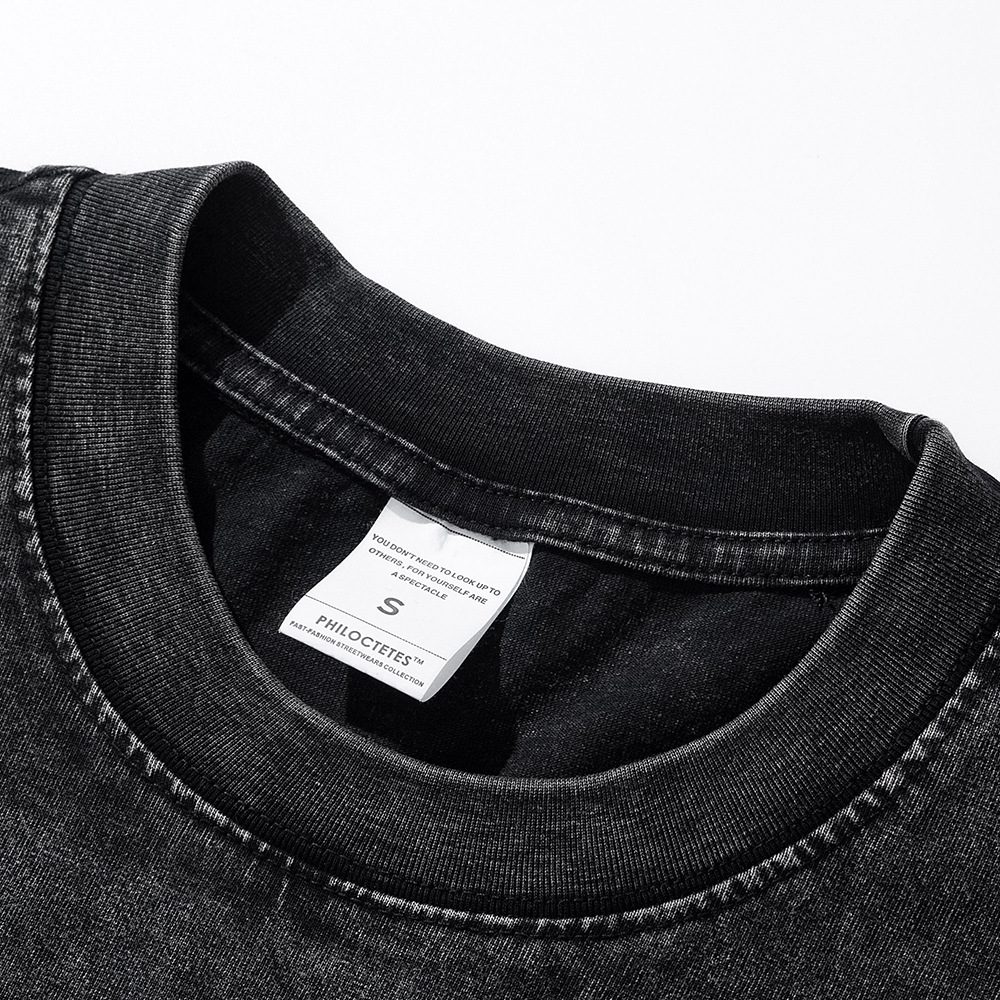 ヴィンテージ風アシッドウォッシュメンズTシャツ、喫煙猫グラフ - Acid Wash Vintage Graphic T Shirt のレビューと価格