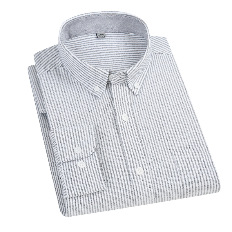 メンズ5XLオックスフォード100%コットン長袖シャツ、ビジ - Oxford Cotton Casual Shirt Business のレビューと価格