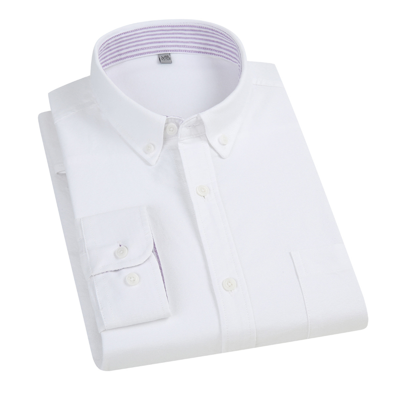 メンズ5XLオックスフォード100%コットン長袖シャツ、ビジ - Oxford Cotton Casual Shirt Business のレビューと価格