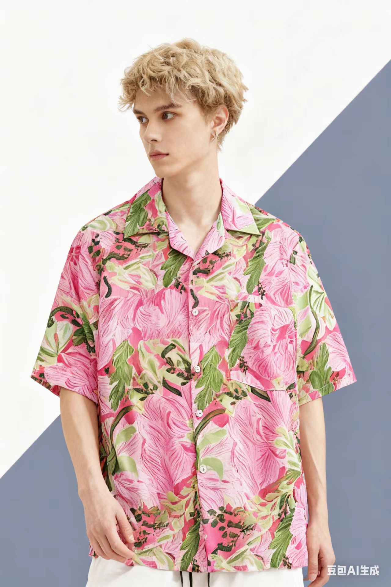 ヴィンテージビーチブラウス職業ピンクグラフィティ花柄キューバ - Vintage Hawaiian Floral Shirt のレビューと価格