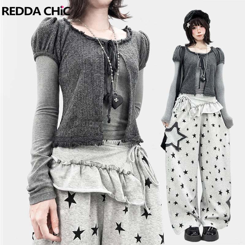 REDDACHiC パフスリーブカーディガンとトップスの2点 - Shirts のレビューと価格