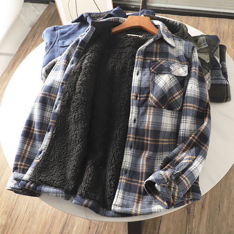 メンズheavyweight-フランネルチェックシャツ,暖か - Flannel Plaid Shirt Heavy Weight のレビューと価格