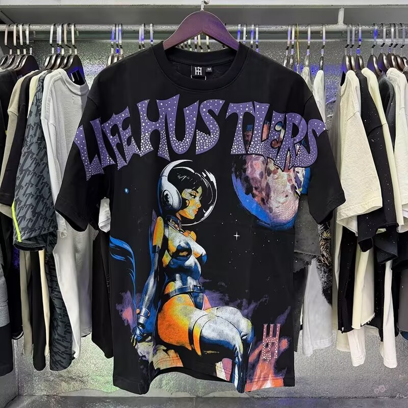 ヴィンテージ風グラフィックLHメンズTシャツ、酸洗い加工、オ - Acid Wash Vintage Graphic T Shirt のレビューと価格