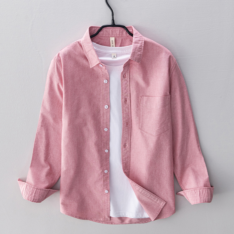メンズ長袖コットンシャツ,新スタイル,快適でシンプルなカジュ - Oxford Cotton Casual Shirt Business のレビューと価格