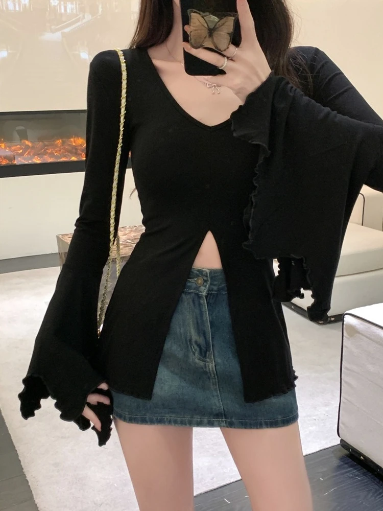 女性用ヴィンテージ Y2K T シャツ、ボディコンフィット、 - Shirts のレビューと価格