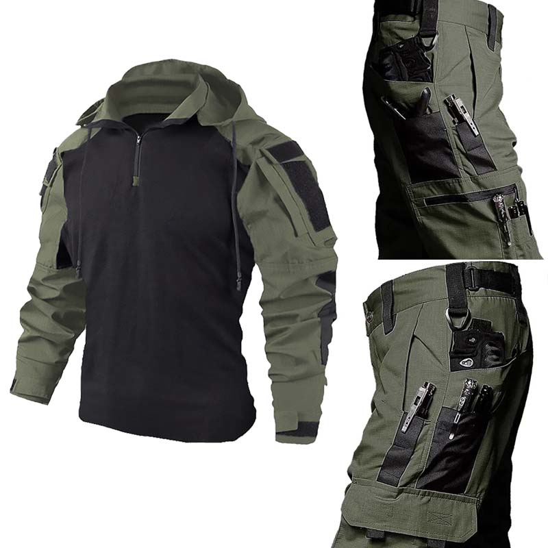 メンズ CP 迷彩戦術コンバットシャツ & パンツセット軍事 - Tactical Military Shirt Cargo のレビューと価格