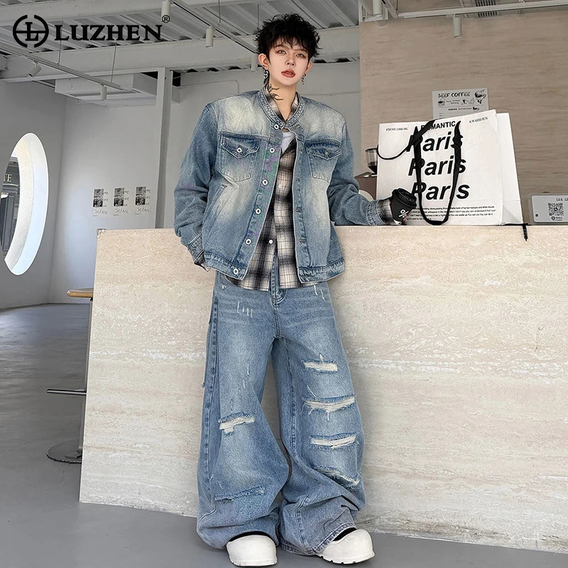 LUZHEN 2026 秋 ヴィンテージウォッシュデニム ツ - Jeans のレビューと価格