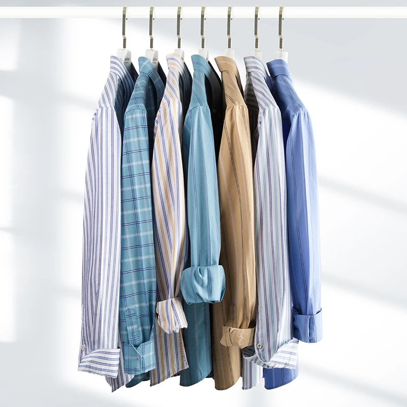 オックスフォード-メンズ長袖シャツ,チェック,ストライプ,カ - Oxford Cotton Casual Shirt Business のレビューと価格