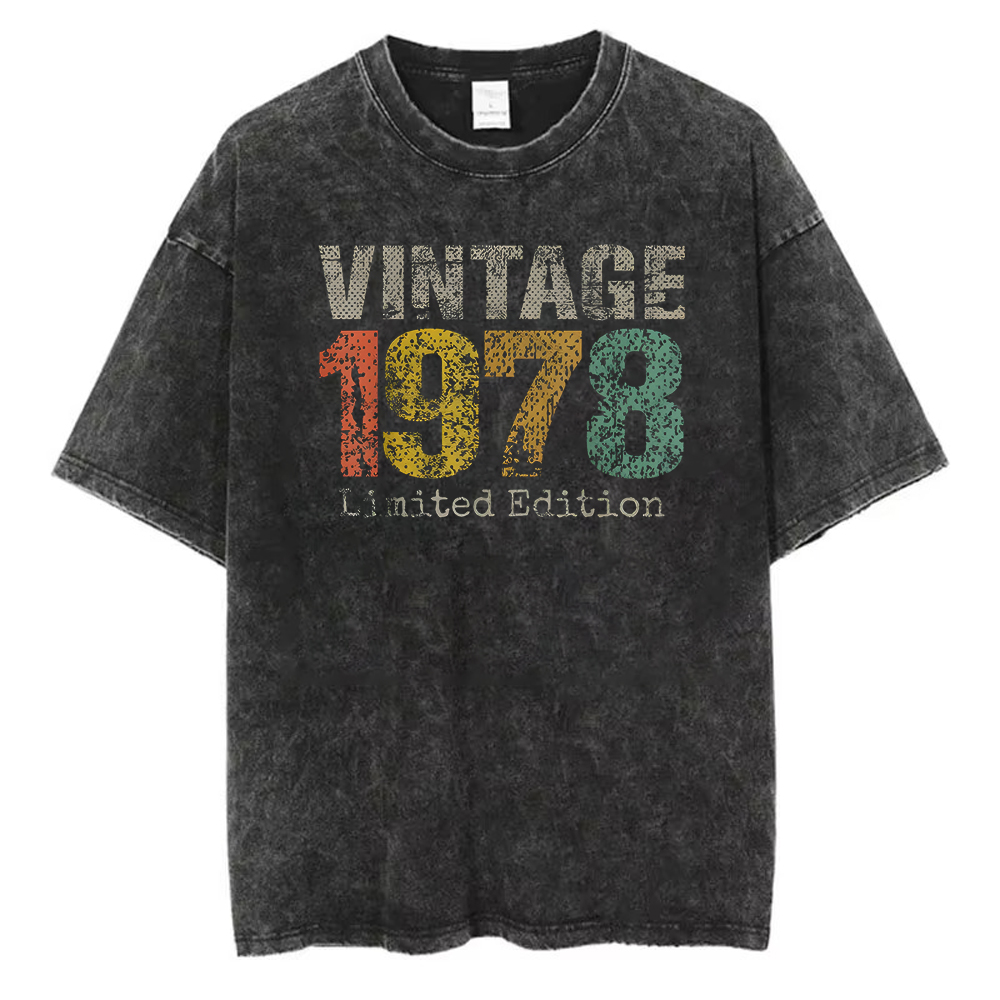 1978年限定版Tシャツ ウォッシュドコットン グラフィック - Acid Wash Vintage Graphic T Shirt のレビューと価格