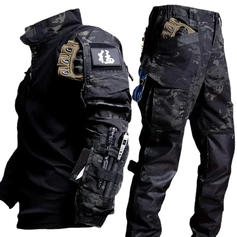 タクティカルスーツ メンズ エアソフトウェア ハンティング  - Tactical Military Shirt Cargo のレビューと価格