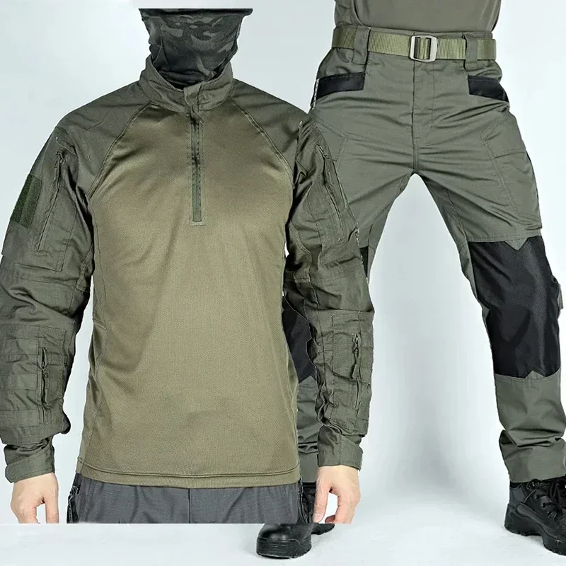 タクティカルスーツ メンズ エアソフトウェア ハンティング  - Tactical Military Shirt Cargo のレビューと価格