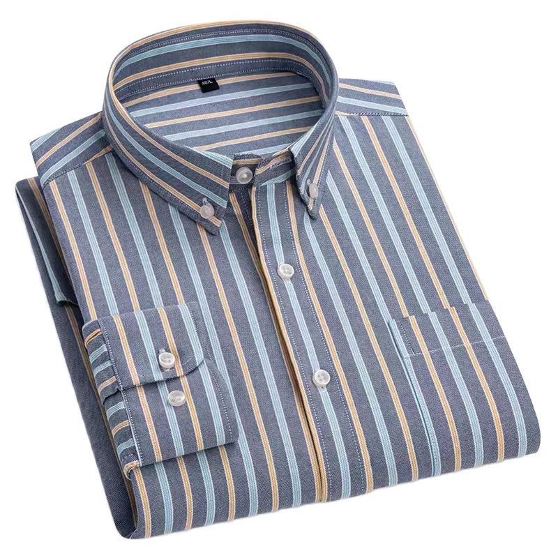 160KG対応 オーバーサイズシャツ ストライプ/チェック柄 - Oxford Cotton Casual Shirt Business のレビューと価格