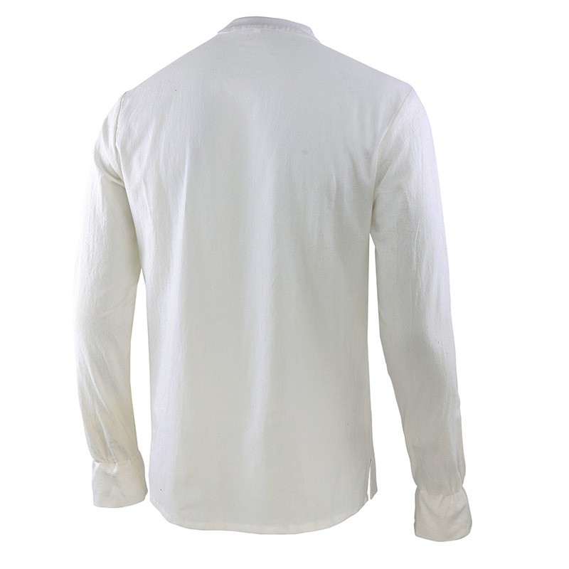 メンズ ルネッサンス シャツ 海賊 中世 バイキング トップ - Mens Linen Shirt Long Sleeve のレビューと価格